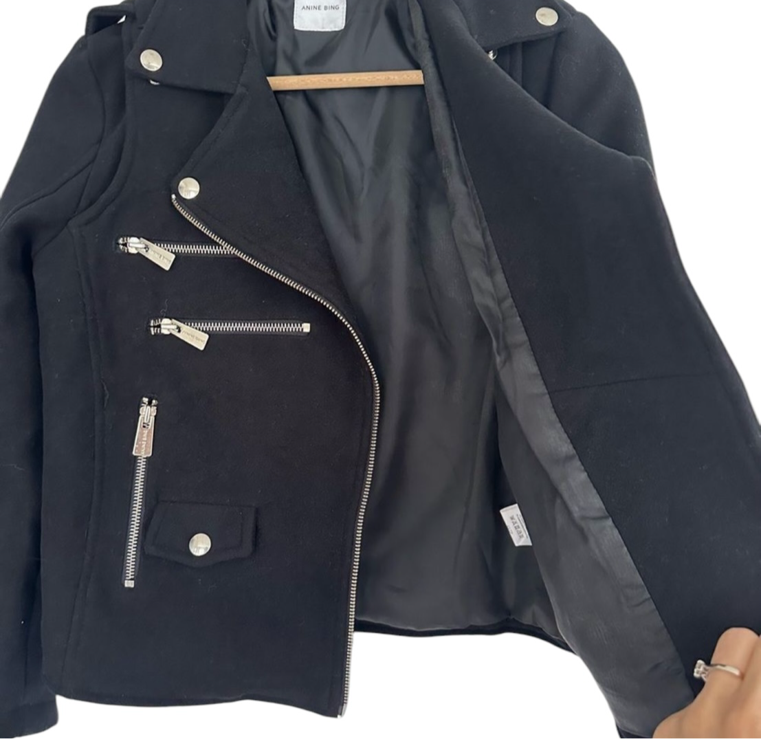 Anine Bing Classic Moto Jacket Size XS
