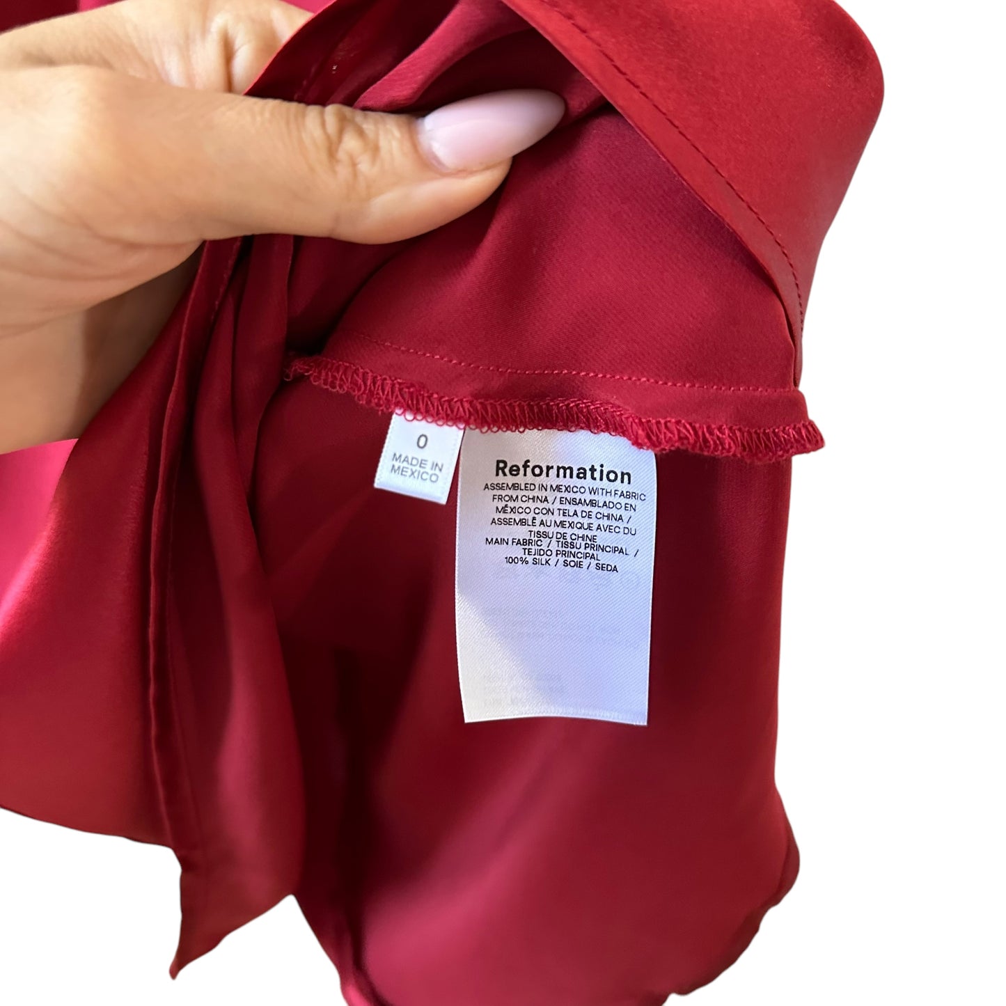 Reformation Casette Silk Dress Size 0