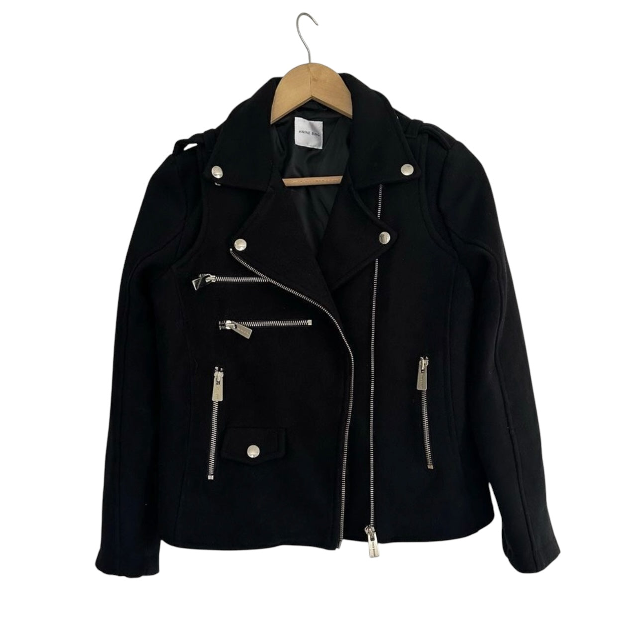 Anine Bing Classic Moto Jacket Size XS