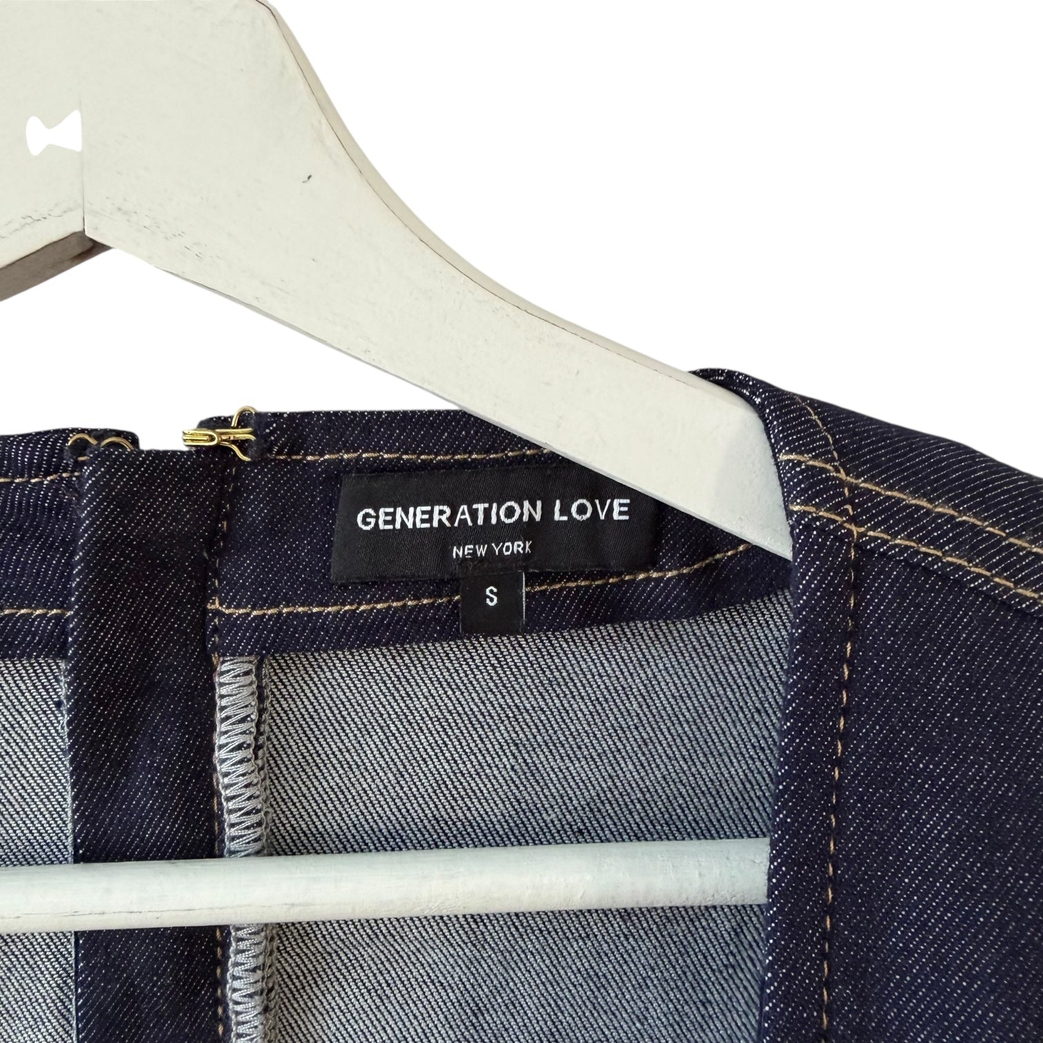 Generation Love Brunella Sheen Denim Dress Size S