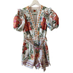 Farm Rio Off-White Bloom Garden Romper Size XS