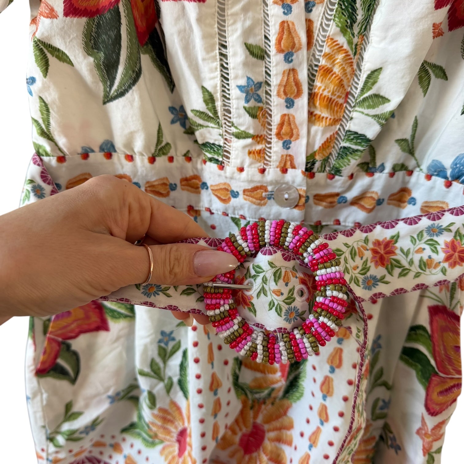 Farm Rio Off-White Bloom Garden Romper Size XS