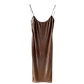 Reformation Bevelyn Sequin Dress Rose Gold Nude Size 10
