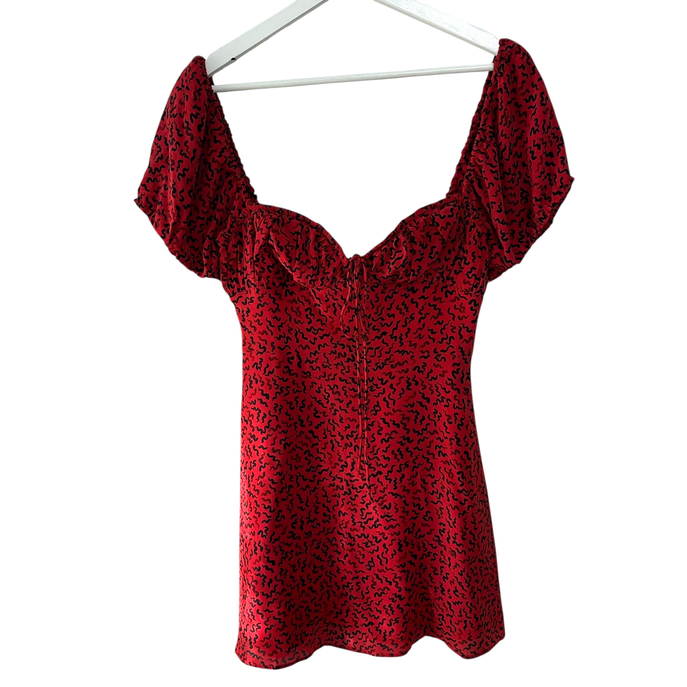 Realisation Par The Venus Red Squiggle Dress Size XS