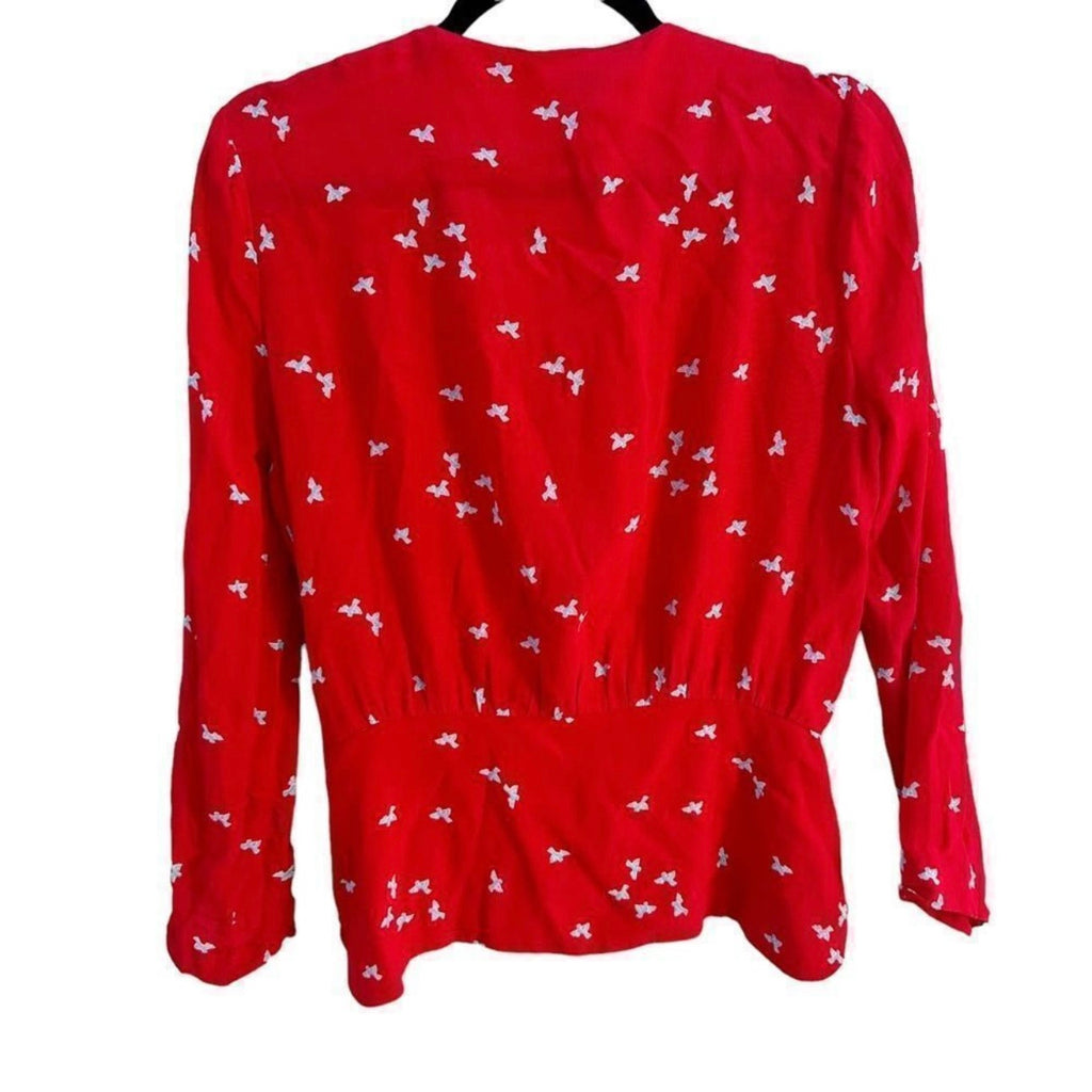 Rouje Eliza Blouse In Bird Print Size 6