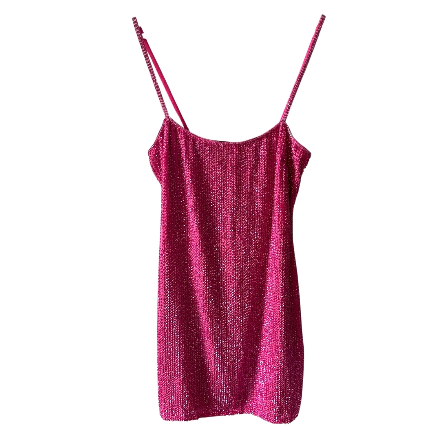 h:ours Juniper Mini Dress in Hot Pink Size M