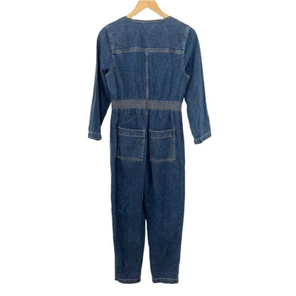Madewell Denim Patch Pocket Coverall Jumpsuit Size XS