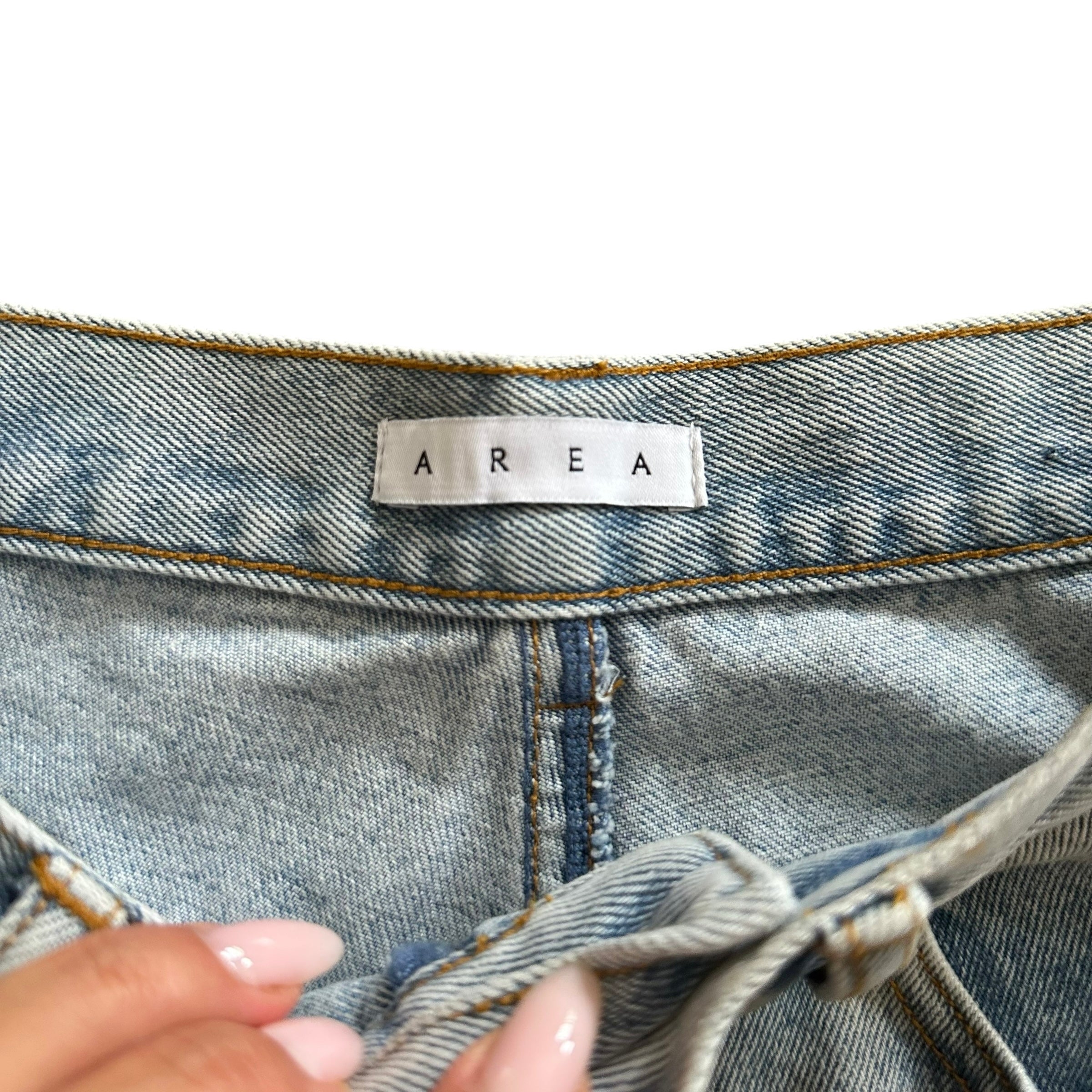 AREA Crystal Slit Jeans Size 27