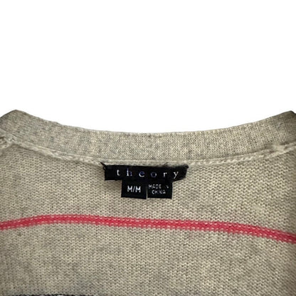 Theory 100% Cashmere Striped Cardigan