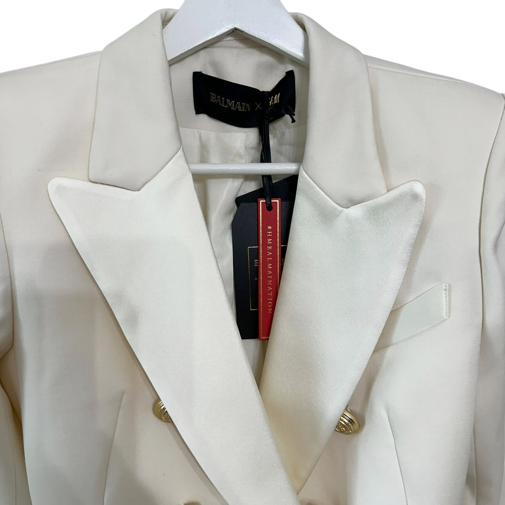 BALMAIN x H&M Collab Cream Blazer Size 4
