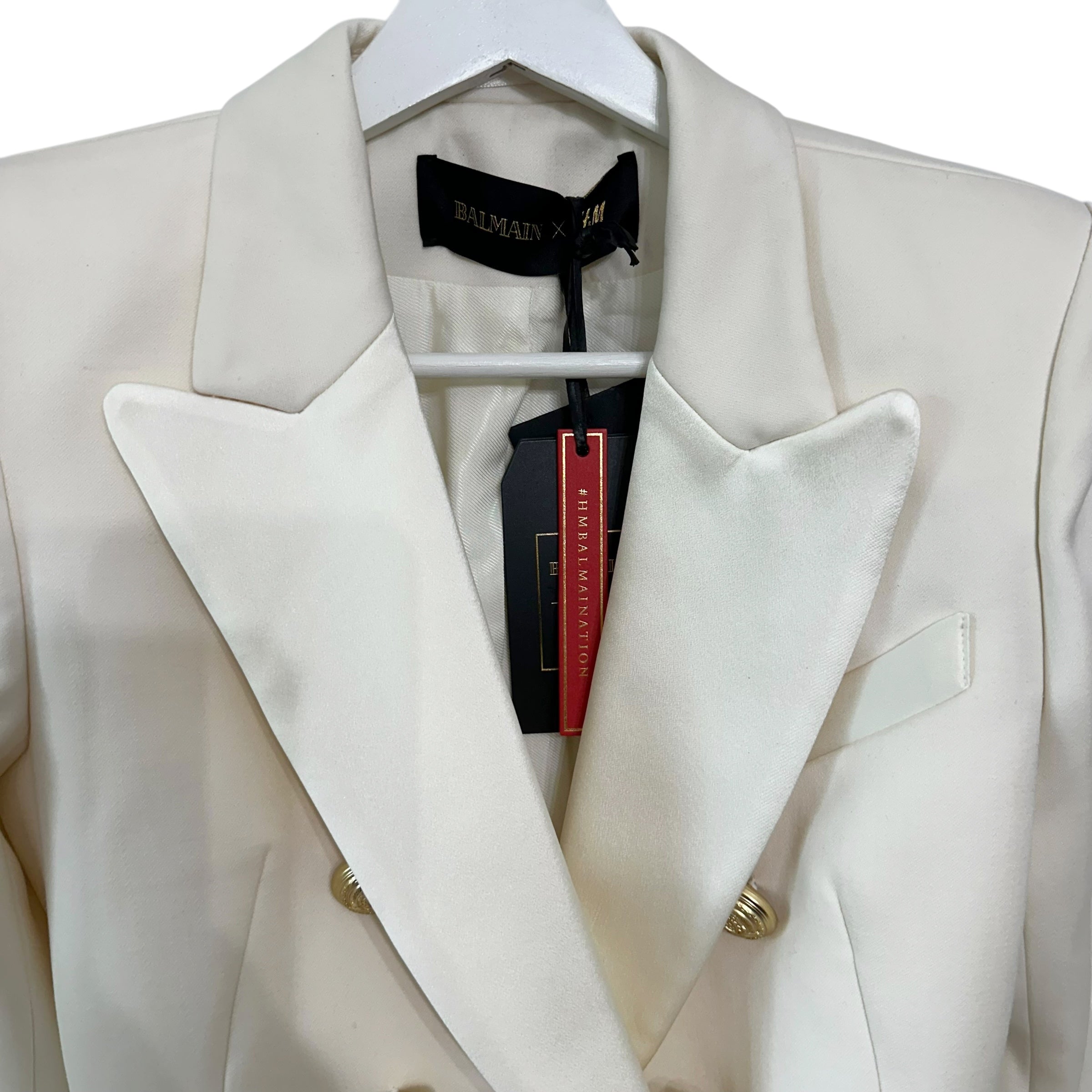 BALMAIN x H&M Collab Cream Blazer Size 4