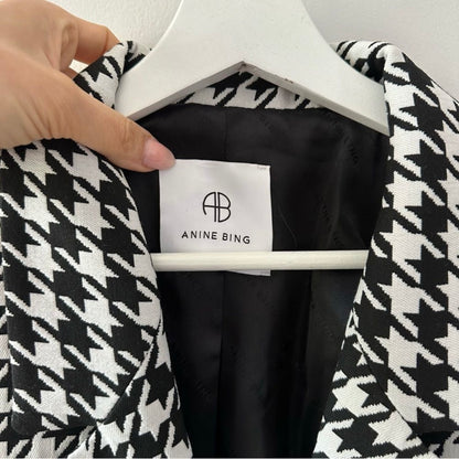 Anine Bing Houndstooth Madeleine Blazer Size M