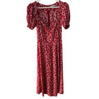 Reformation Lacey Dress Red Floral Size 0