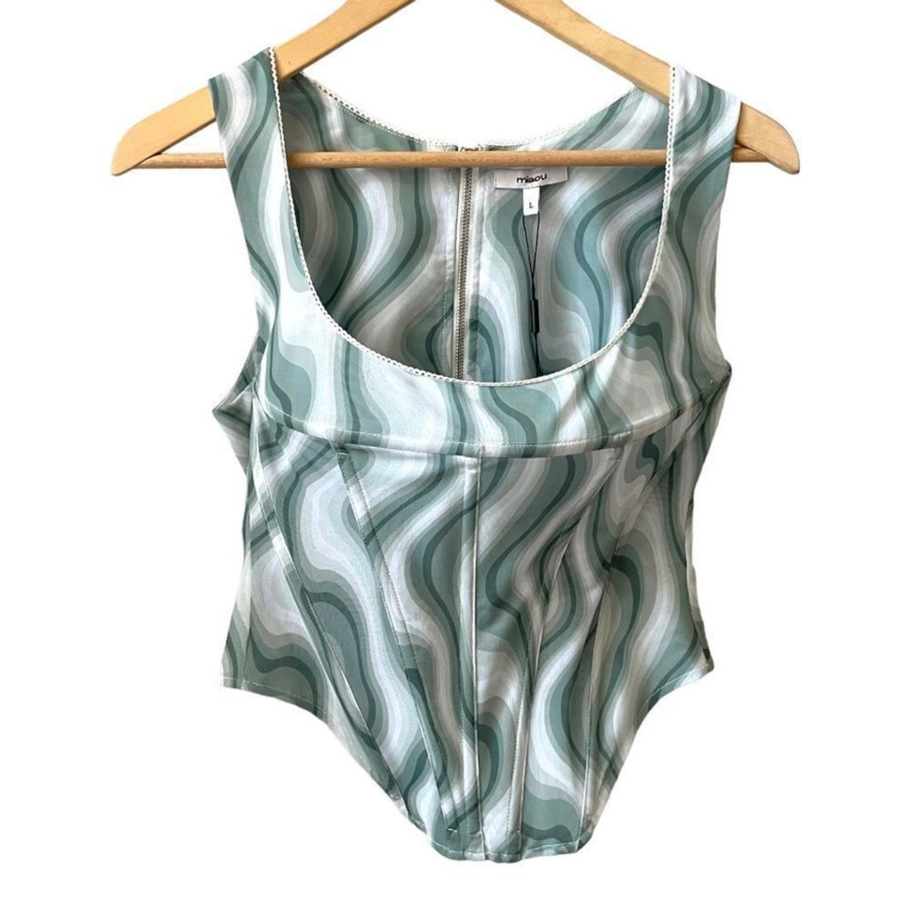 Miaou Campbell Corset Top in Swerve Size L