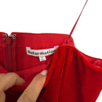 Reformation Beacon Strapless Maxi Dress Cherry Red Size L