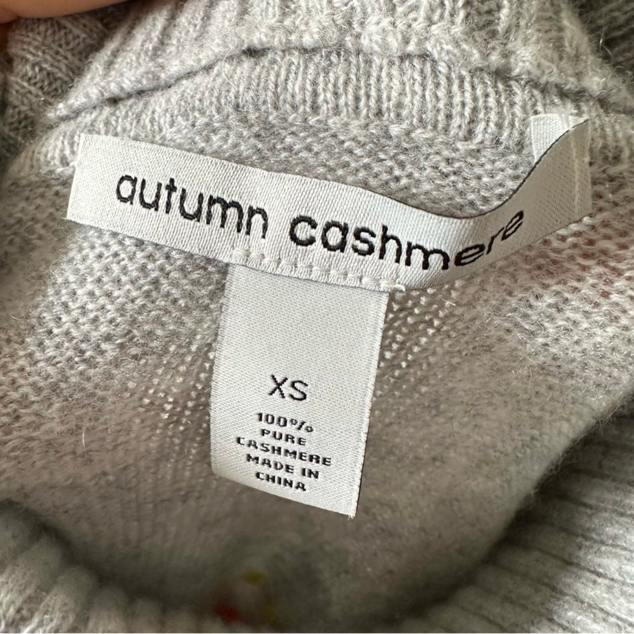 Autumn Cashmere Breton Stripe Mock With Blanket Stitch Size XS