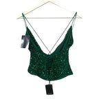 Retroféte Michal Top in Emerald Size S