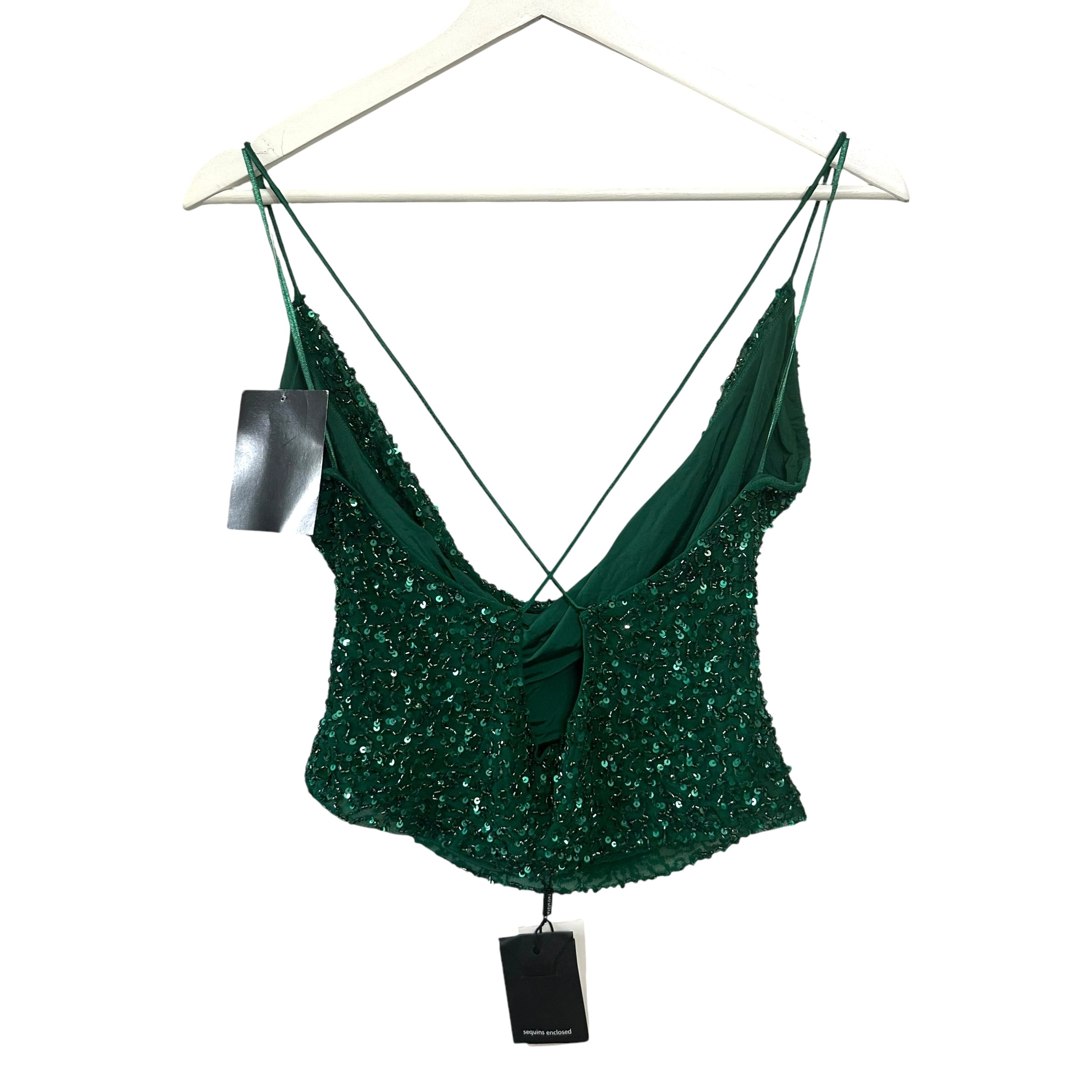 Retroféte Michal Top in Emerald Size S