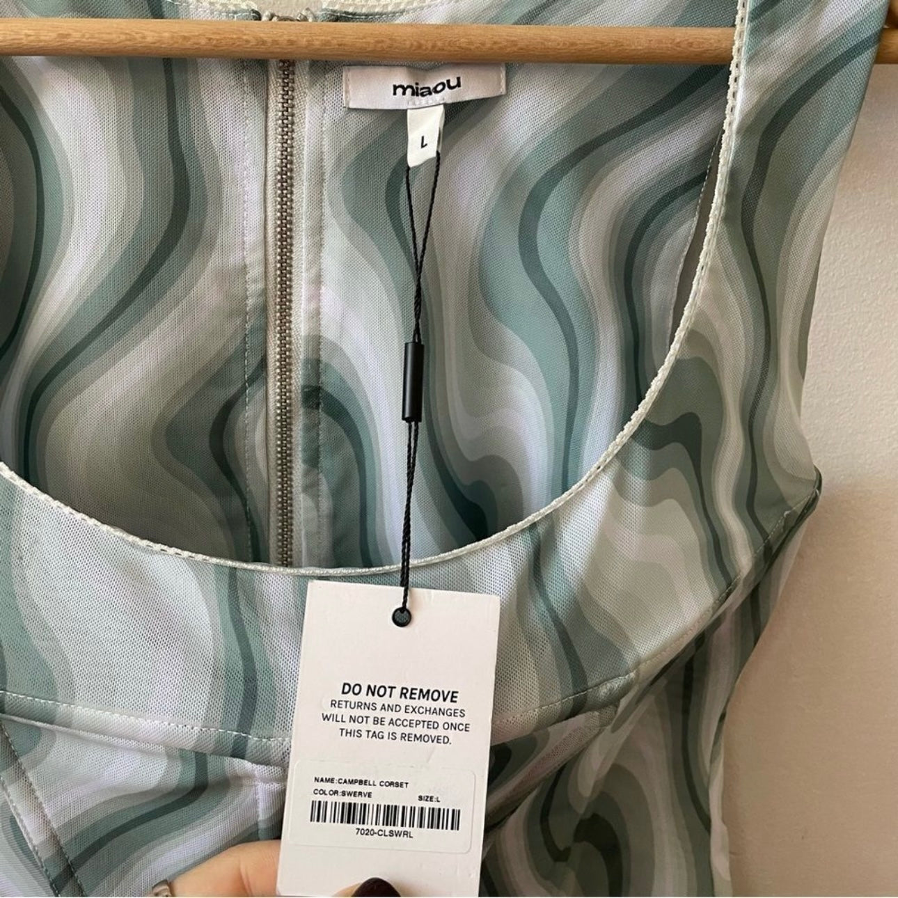 Miaou Campbell Corset Top in Swerve Size L