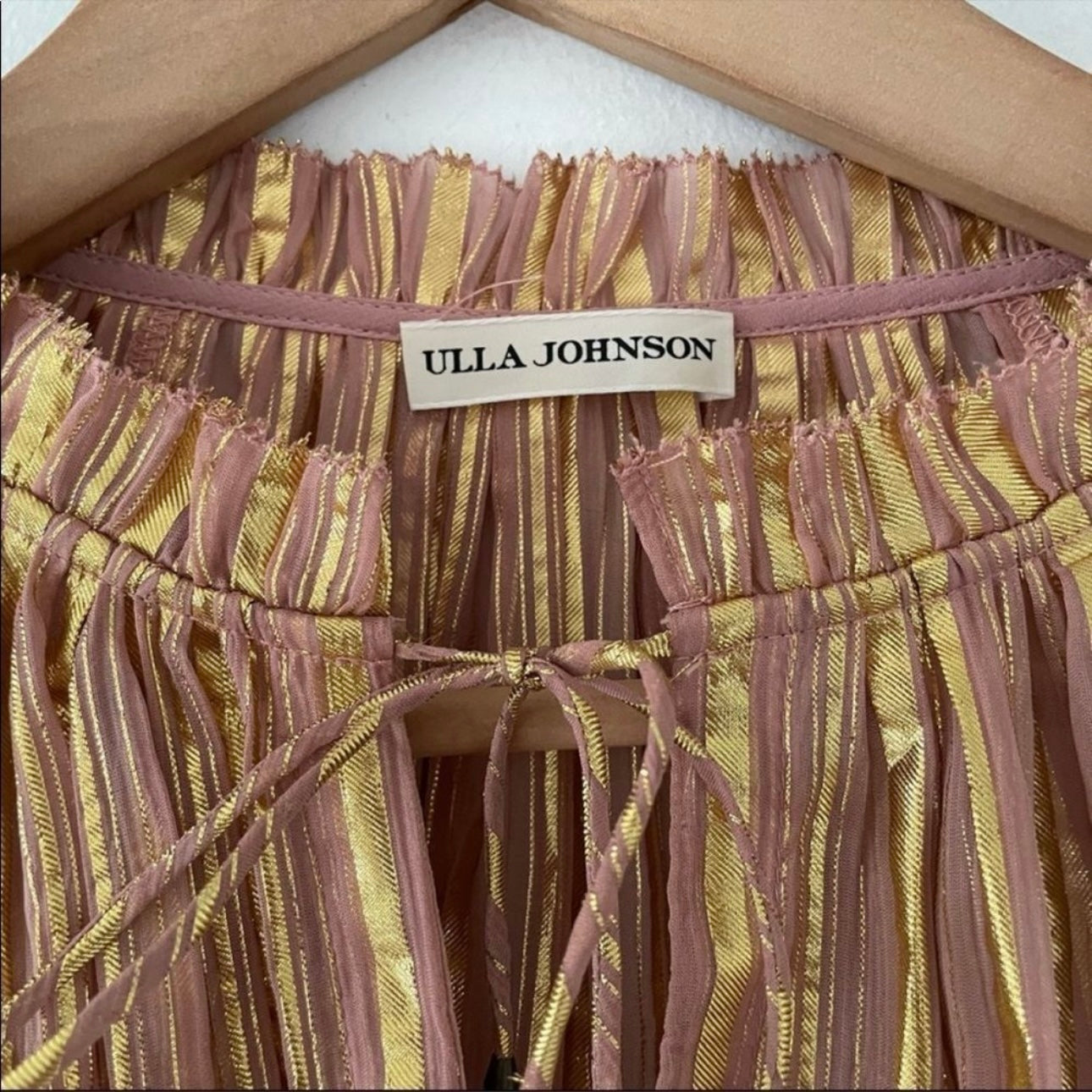 Ulla Johnson Metallic Lucinda Blouse Size 0