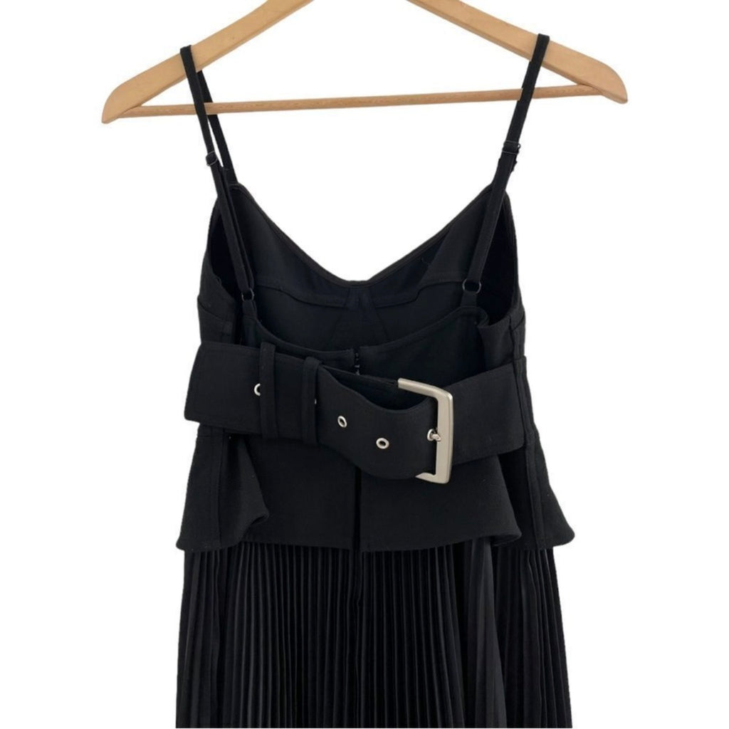 A.L.C Gwen Pleated Buckle Back Dress Size 00