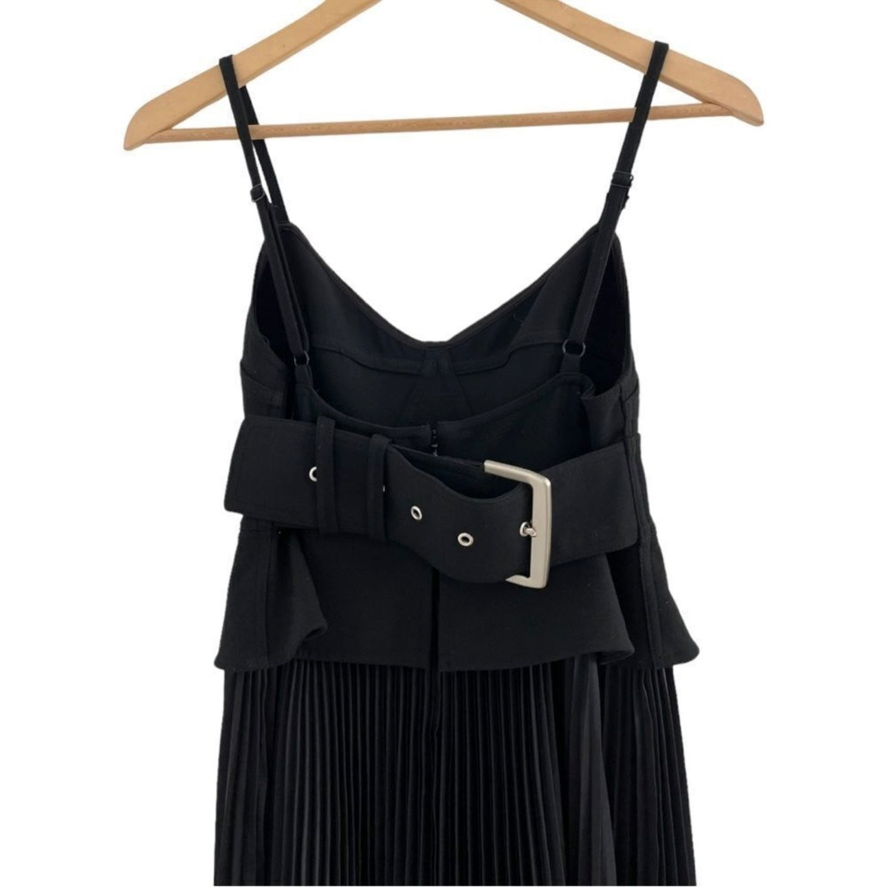 A.L.C Gwen Pleated Buckle Back Dress Size 00