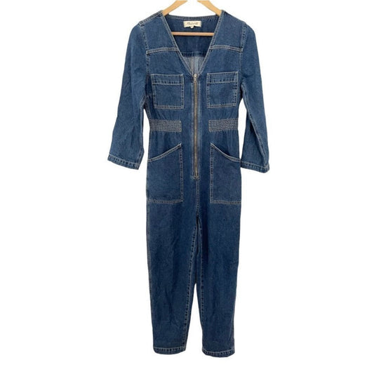 Madewell Denim Patch Pocket Coverall Jumpsuit Size XS