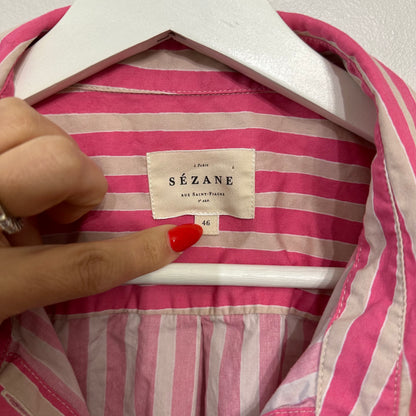 Sezane Max Striped Shirt Size US 14