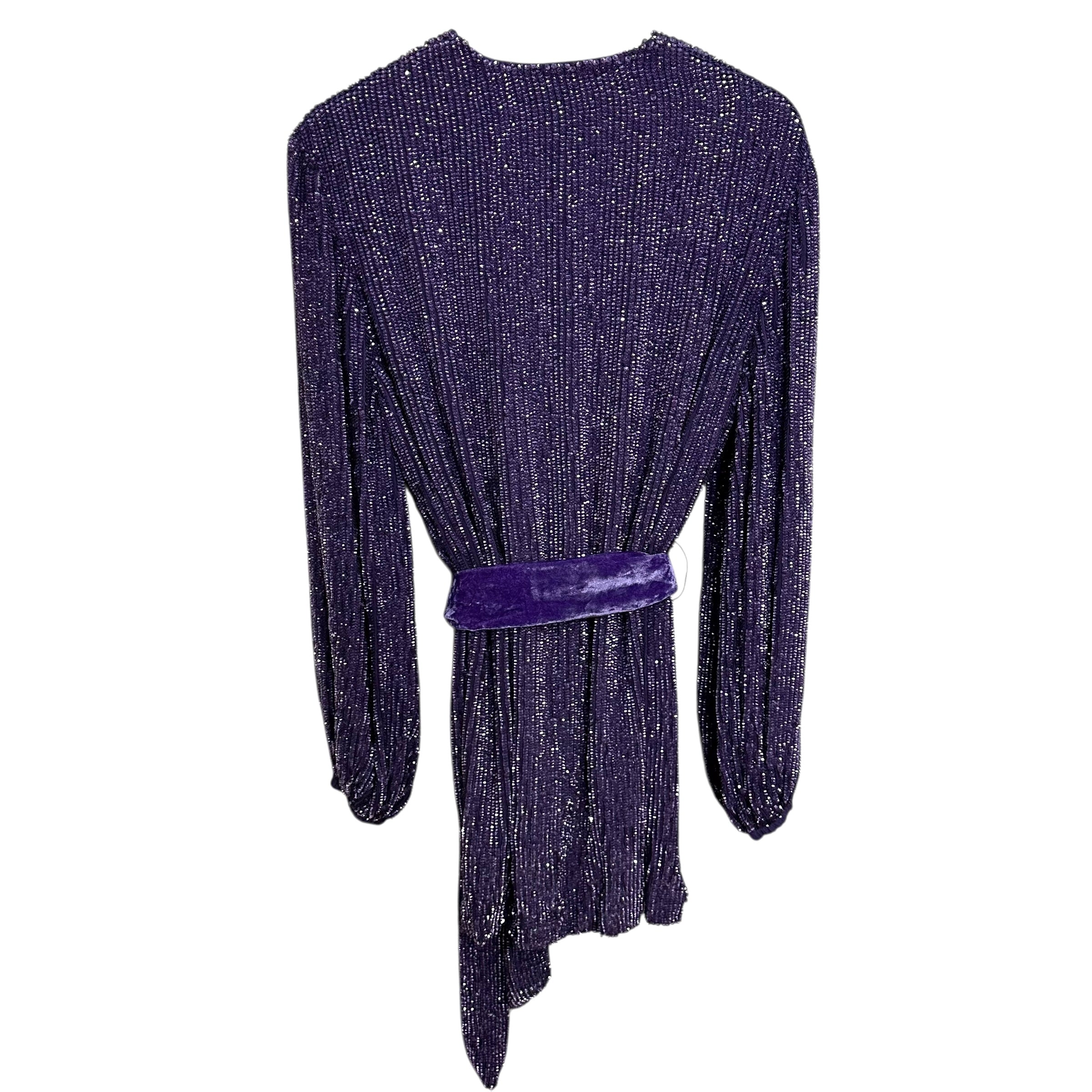 Retrofete Gabrielle Robe Sequin Party Dress Purple Size XS