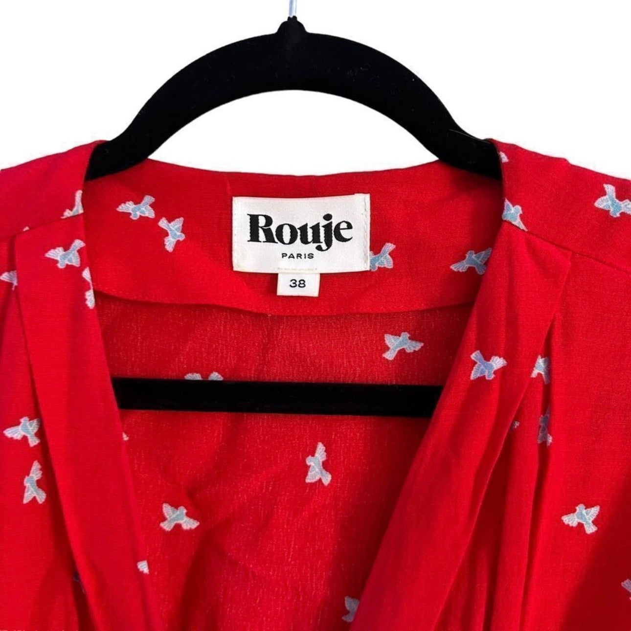 Rouje Eliza Blouse In Bird Print Size 6