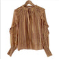 Ulla Johnson Metallic Lucinda Blouse Size 0