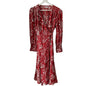 Reformation Susanna Bryce Red Floral Wrap Mini Dress Size M