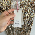LoveShackFancy Madelina Dress Golden Shimmer Size 4