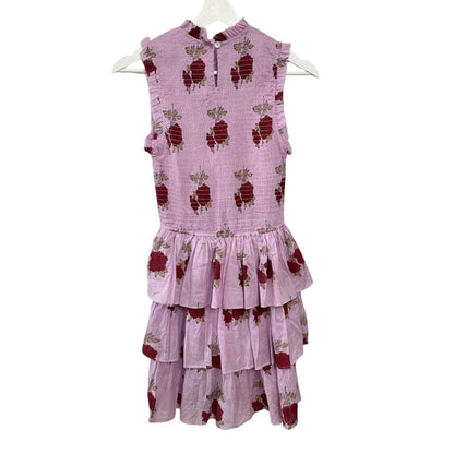 Alix Of Bohemia Cabana Ruffle Tiered  Floral Dress Size XS