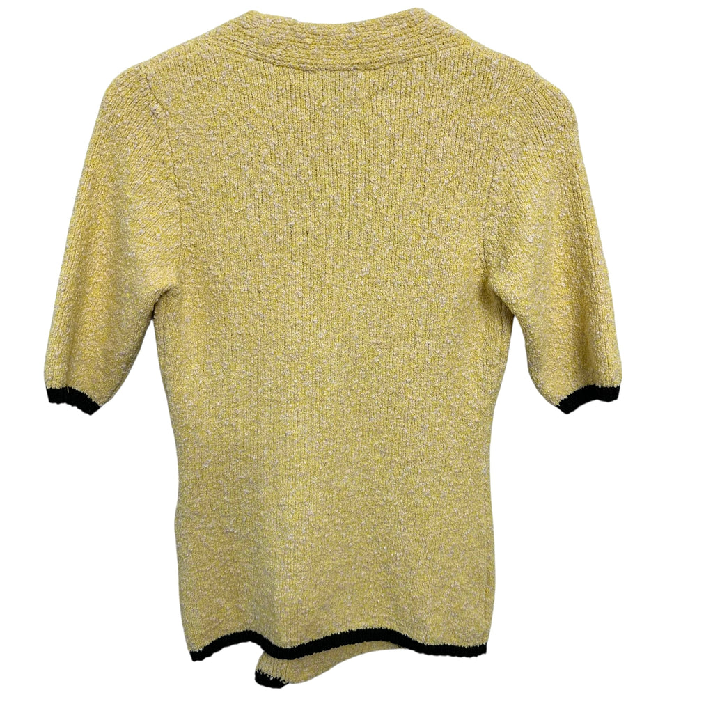 GANNI Asymmetric Organic Cotton-blend Bouclé Sweater Size XS