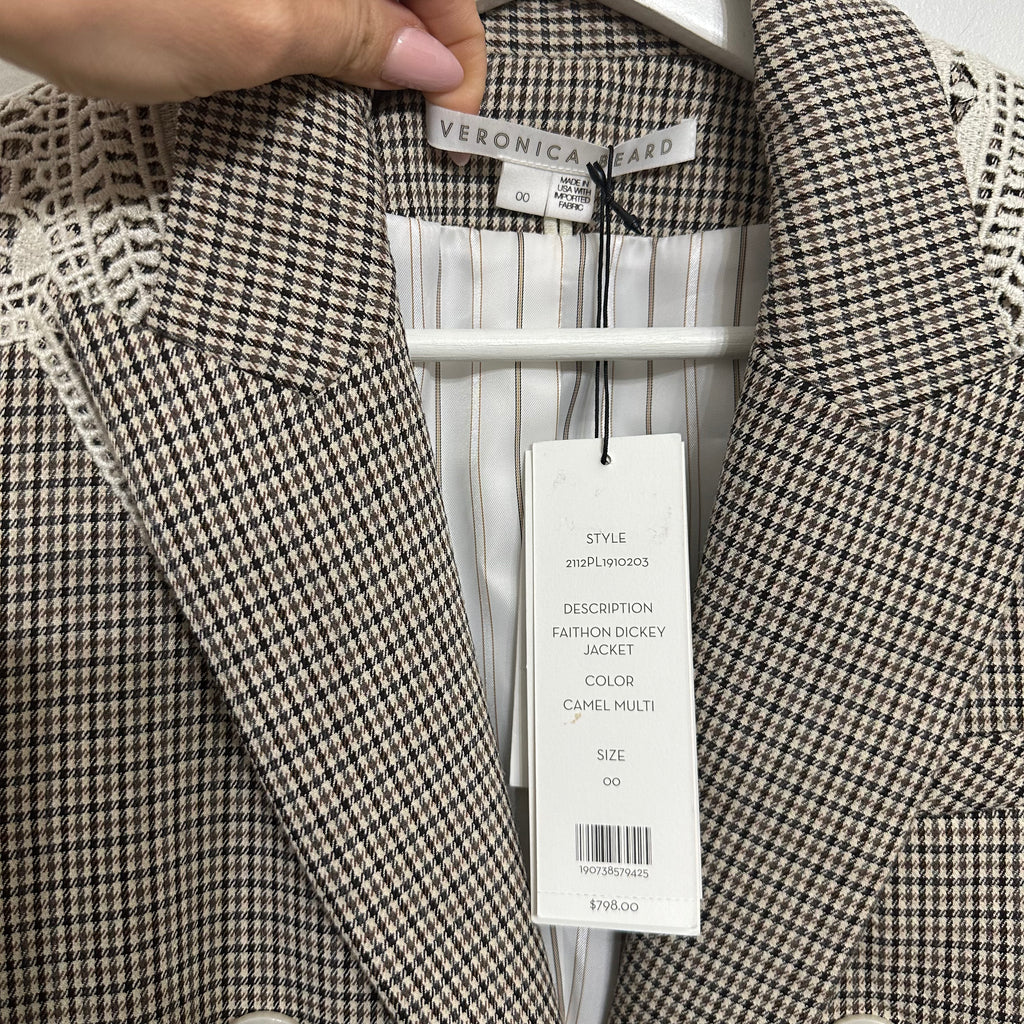 Veronica Beard Dickey Grey Faithon Blazer Size 00