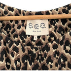SEA NY Leopard Print Romper Size S