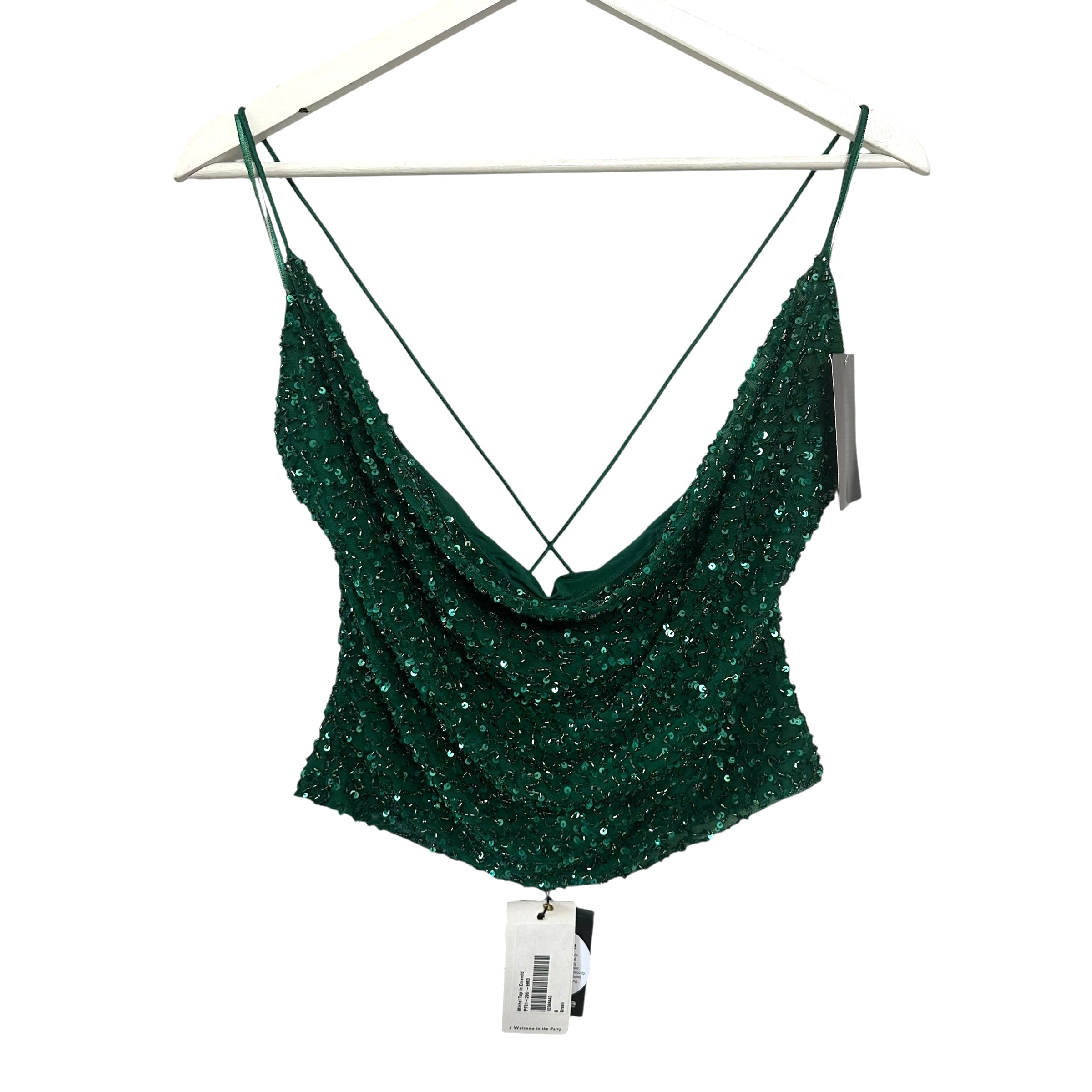 Retroféte Michal Top in Emerald Size S