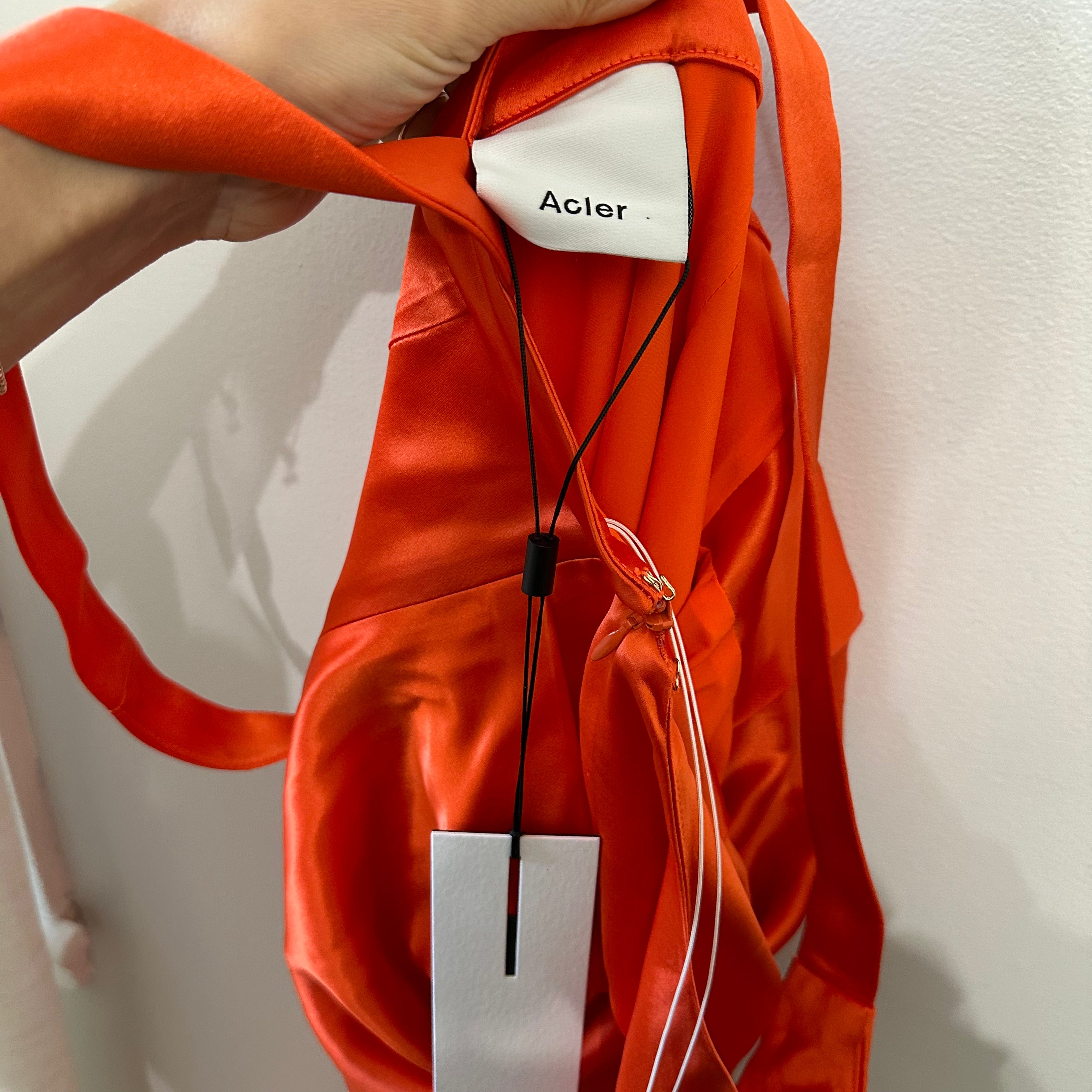 Acler Edenbridge Cowl Drape Neckline in Tangerine Size 2