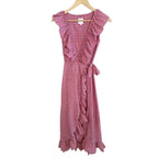 MISA Los Angeles Stella Plaid Wrap Dress Size L