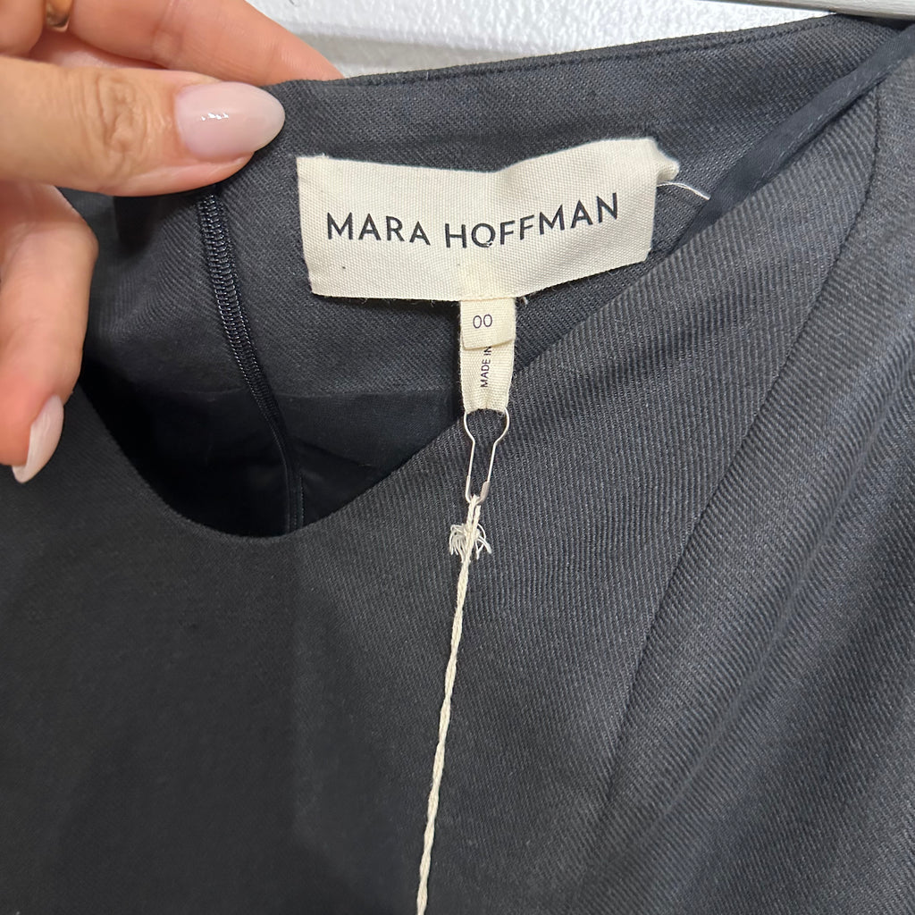 Mara Hoffman Midi Linen-Blend Namari Puff-Sleeve Dress Size 00