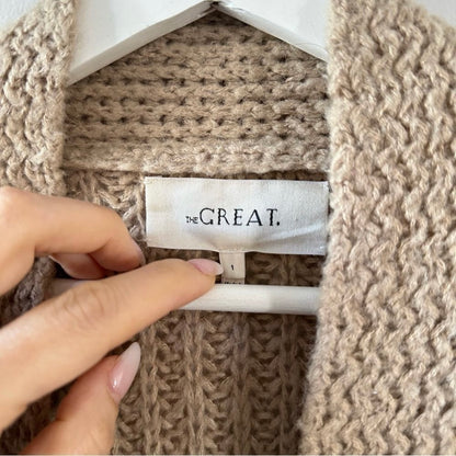 The GREAT. Cropped Montana Cardigan Size S