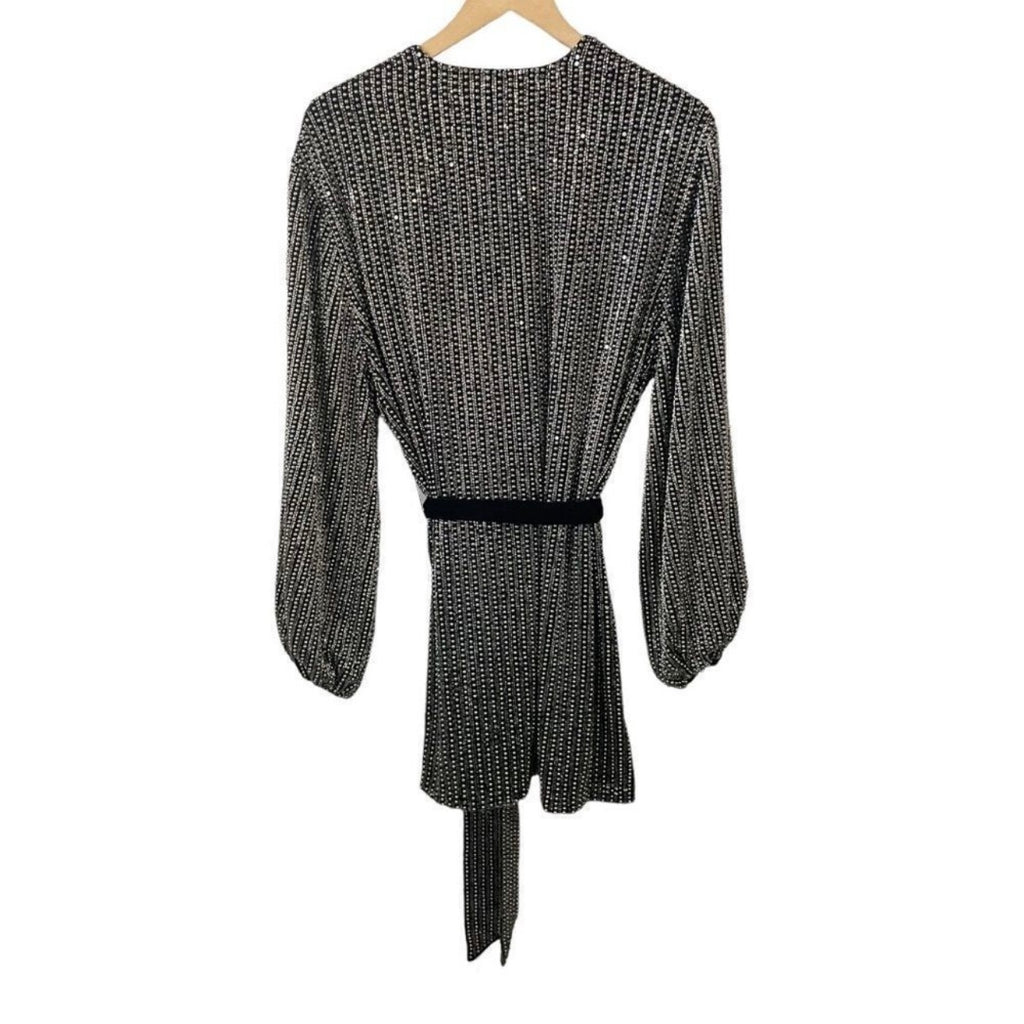 Retrofete Gabrielle Gunmetal Studded Dress Size S