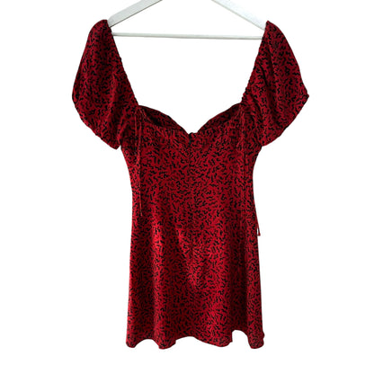 Realisation Par The Venus Red Squiggle Dress Size XS