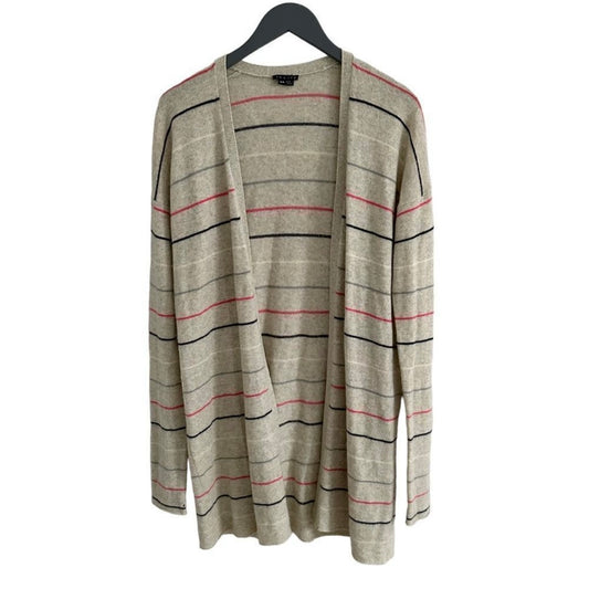 Theory 100% Cashmere Striped Cardigan