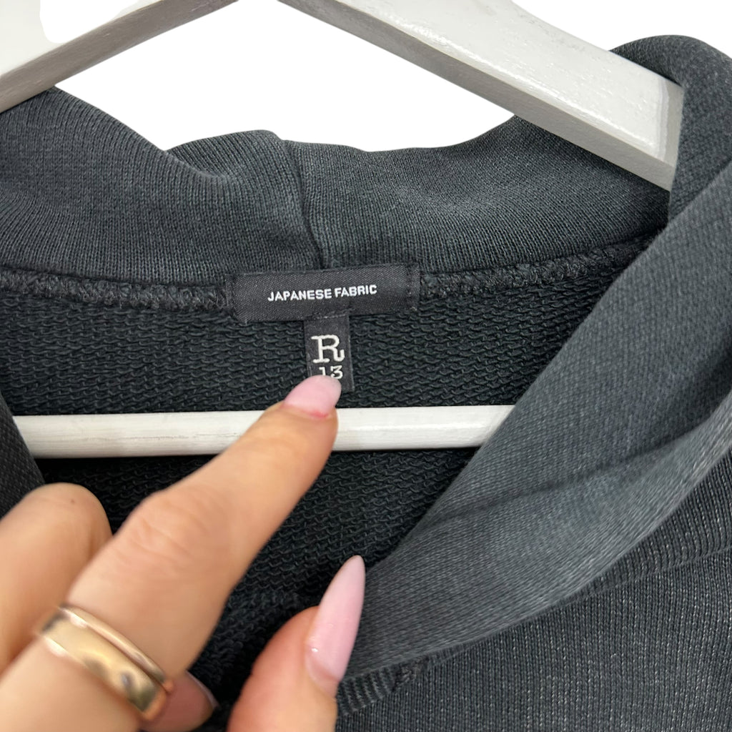 R13 Elvis Flag Logo Oversized Hoodie Size XS