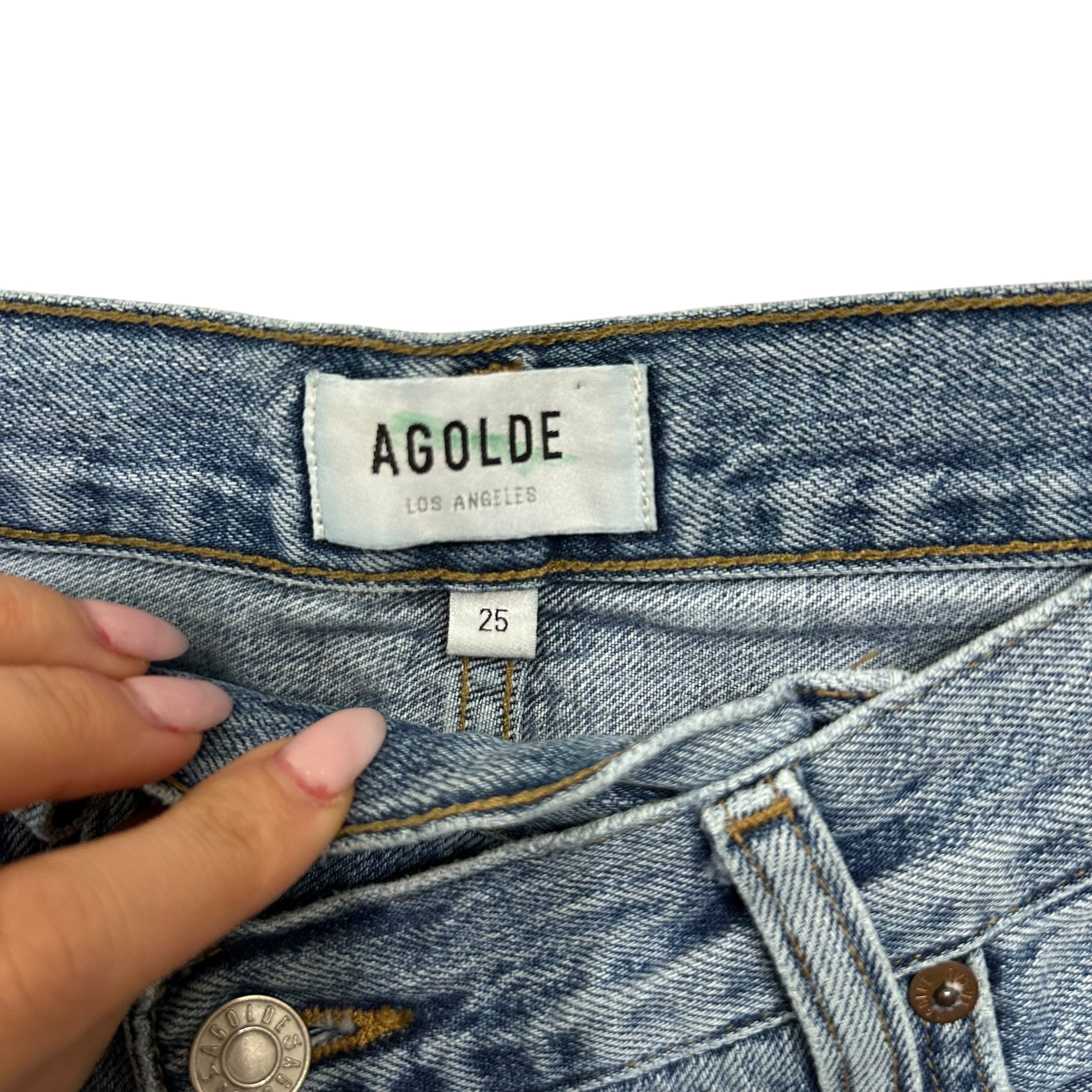 AGOLDE Criss Cross Jeans Straight Leg In Eternal Size 25