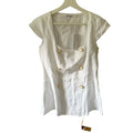 Reformation Meela Linen Top in White Size 0