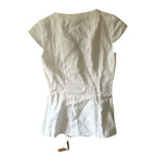 Reformation Meela Linen Top in White Size 0