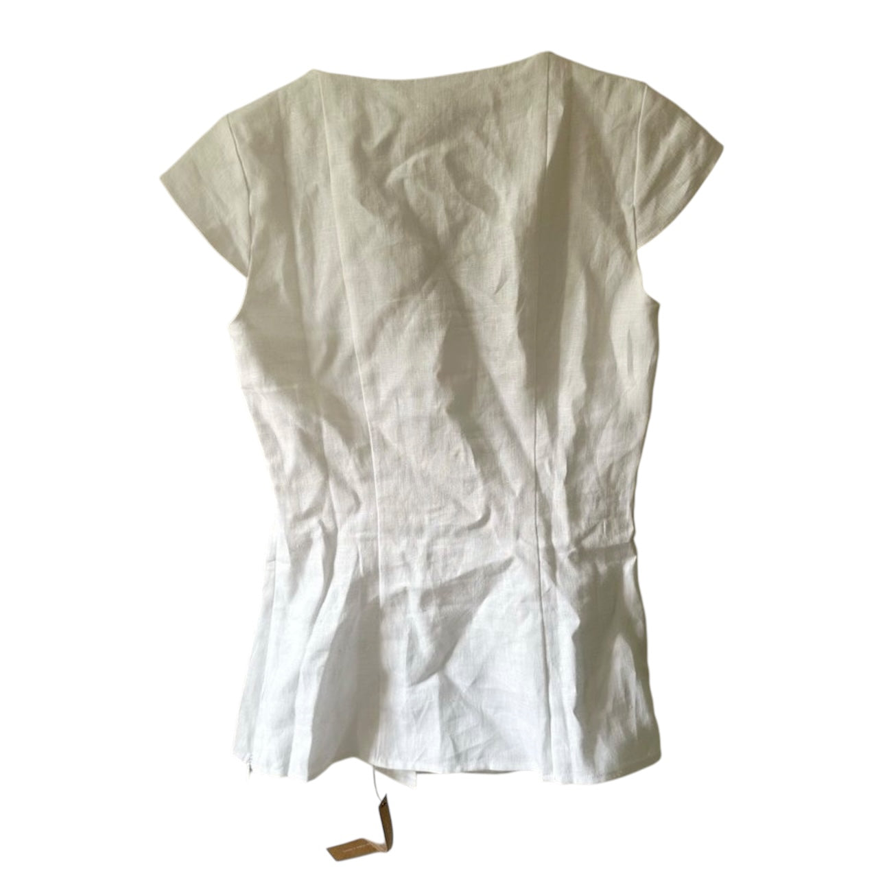 Reformation Meela Linen Top in White Size 0